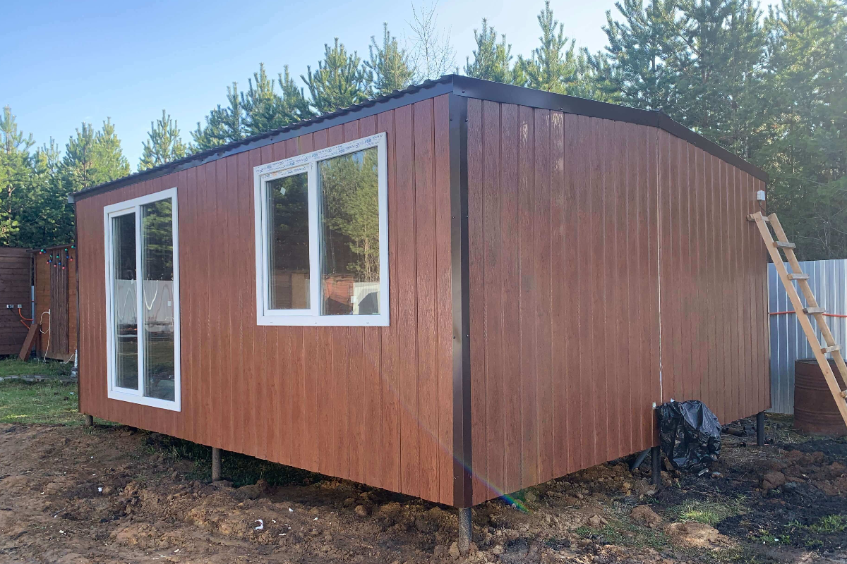 Модульный дом с металлосайдингом 30 м²